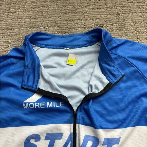 Start Cycles Biking Jersey Men's Blue Mesh Long Sleeves Large New With Tags - Picture 2 of 4